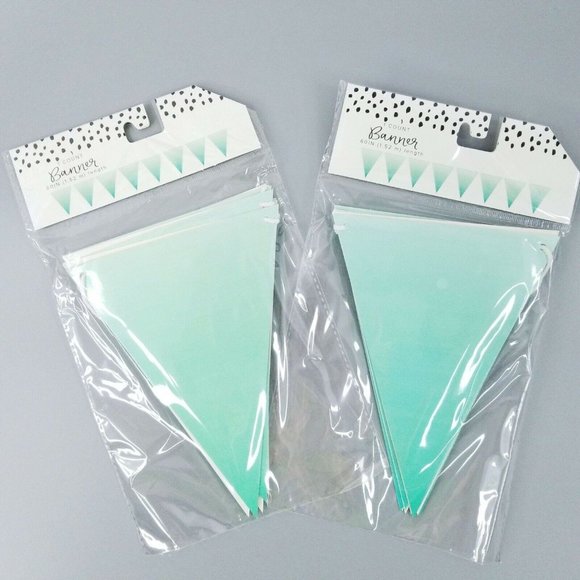 Happy Birthday Party Decorations Bundle Banners Door Hanger Green Lot of 5 NEW - Picture 3 of 5